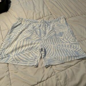 Hudson North Blue & White Patterned Athletic Shorts